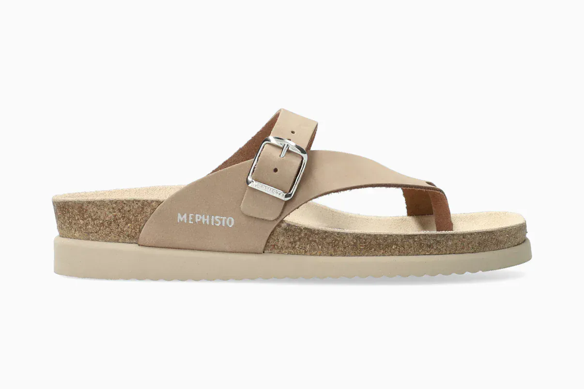 Mephisto Women's Helen Sandals- Light Taupe Nubuck