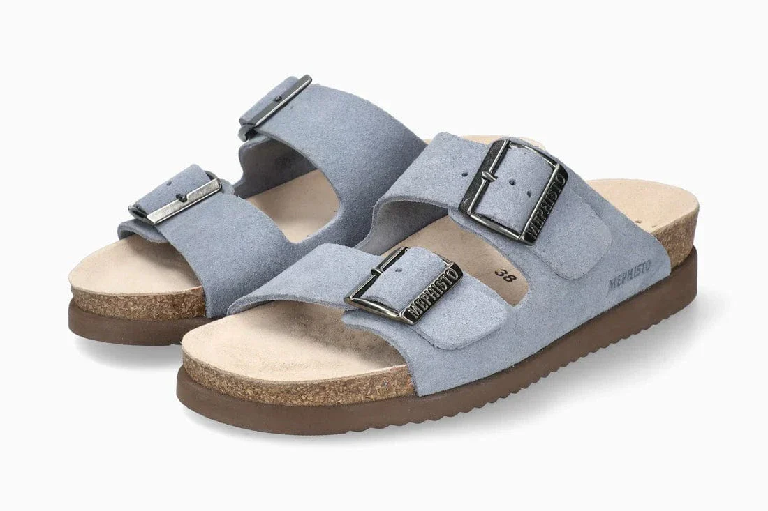 Mephisto Women's Hester Sandals- Sea Blue Suede - Image 2