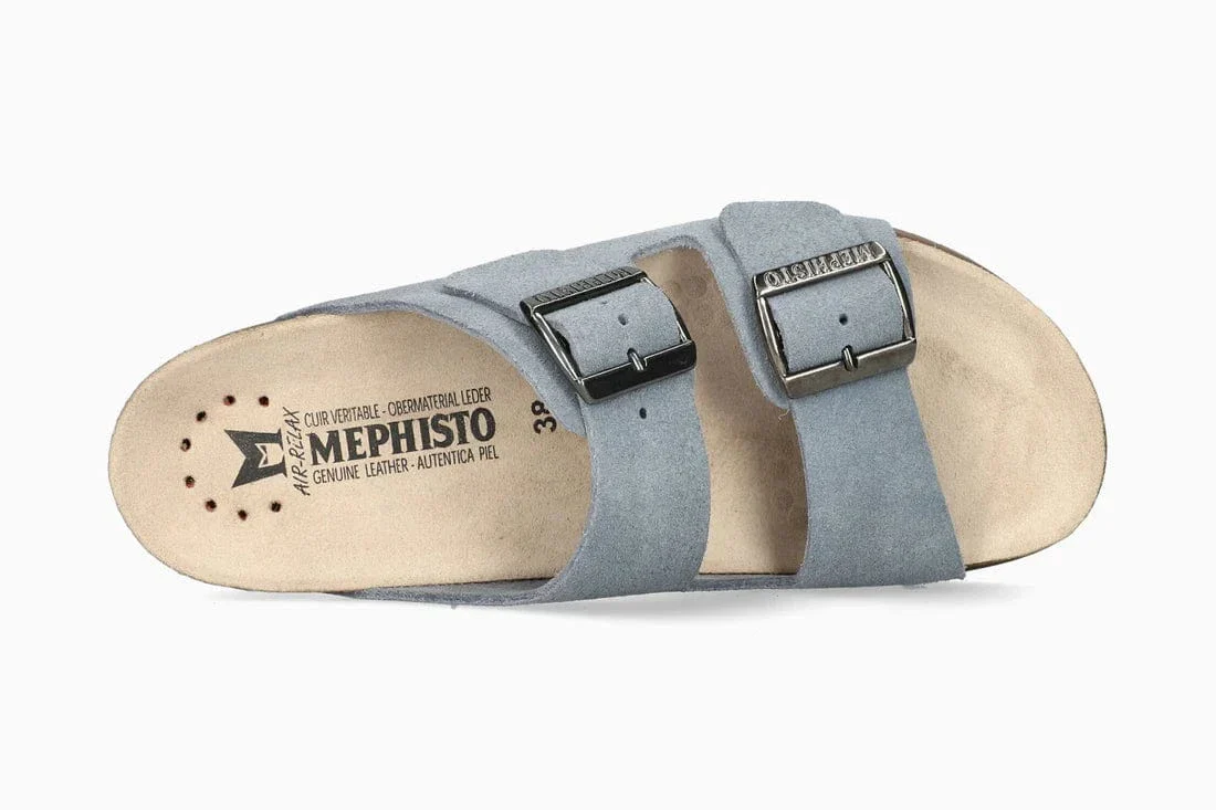 Mephisto Women's Hester Sandals- Sea Blue Suede - Image 3