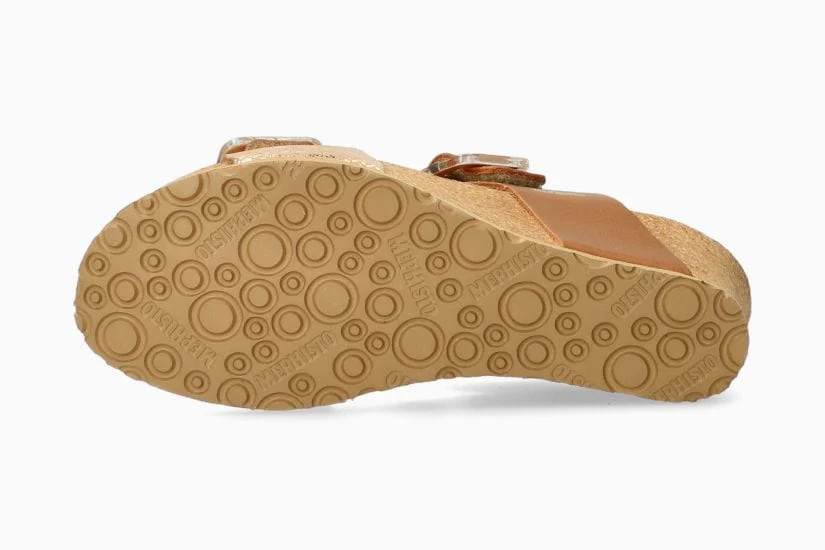 Mephisto Women's Lissia Wedge Sandals- Camel - Image 4