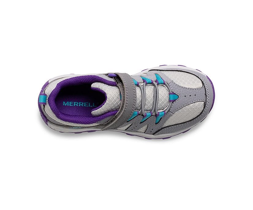 Merrell Kids Outback Low Sneakers- Grey/ Purple/ Turqoise - Image 3