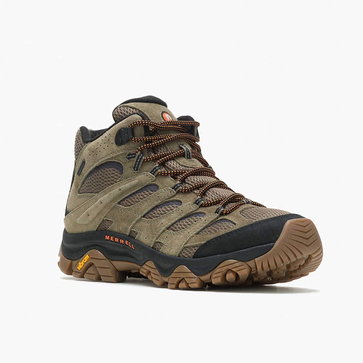 Merrell Men's Moab 3 Mid Waterproof Hiking Boots- Olive/ Gum - Image 2