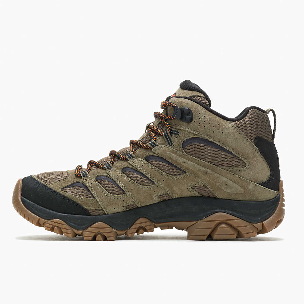 Merrell Men's Moab 3 Mid Waterproof Hiking Boots- Olive/ Gum - Image 3