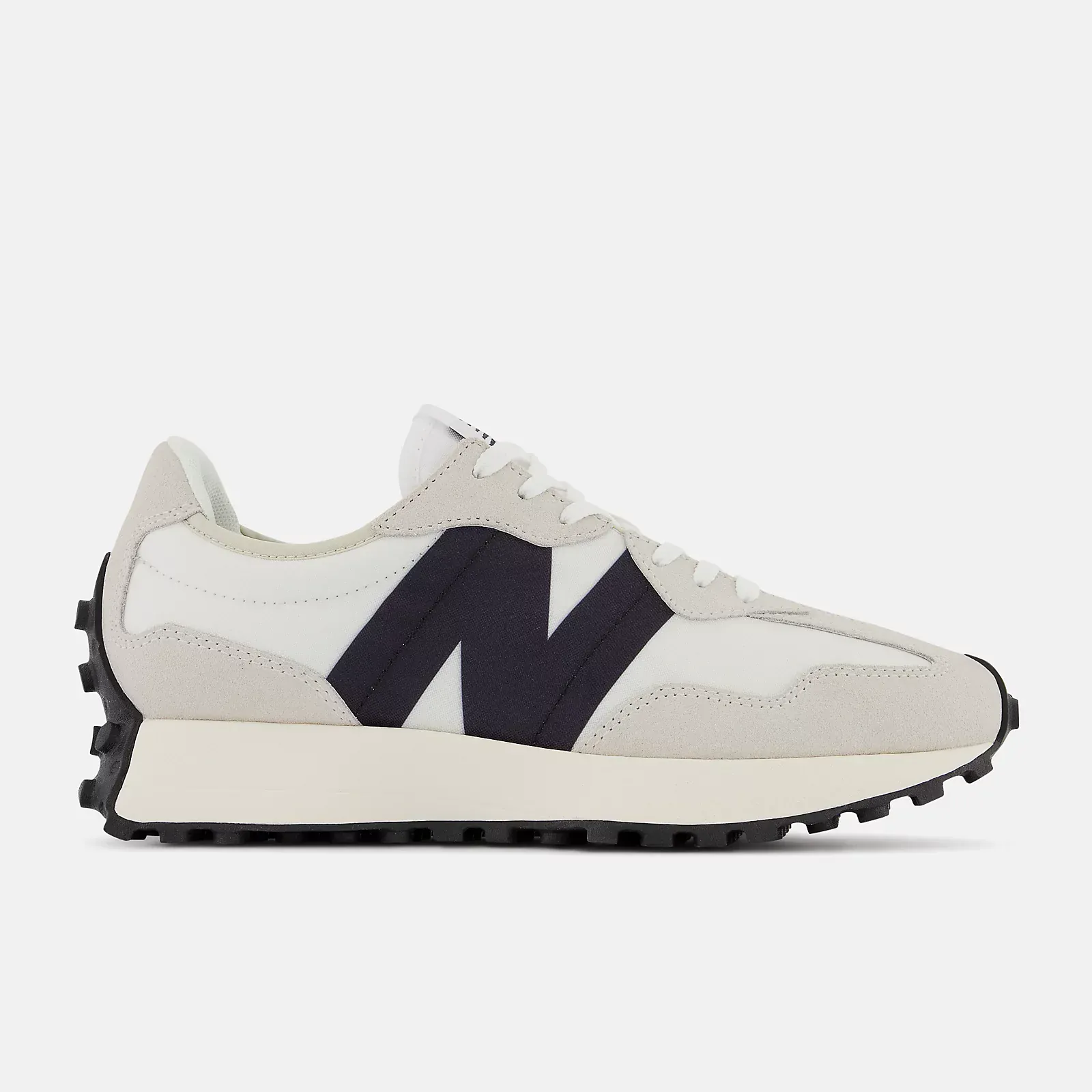 New Balance Women's 327 Sneaker- White/Black