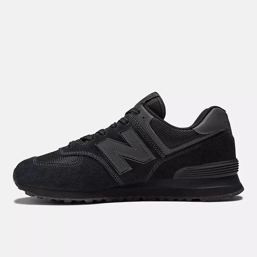 New Balance Men's 574 Classic Sneakers- All Black - Image 5