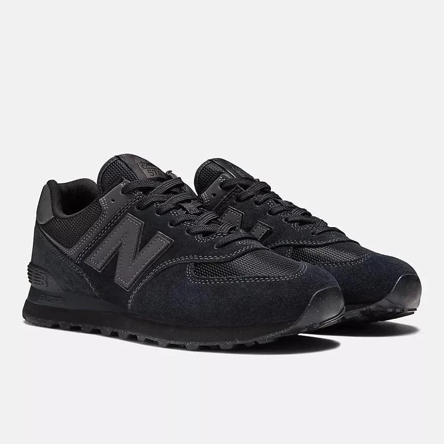 New Balance Men's 574 Classic Sneakers- All Black - Image 6