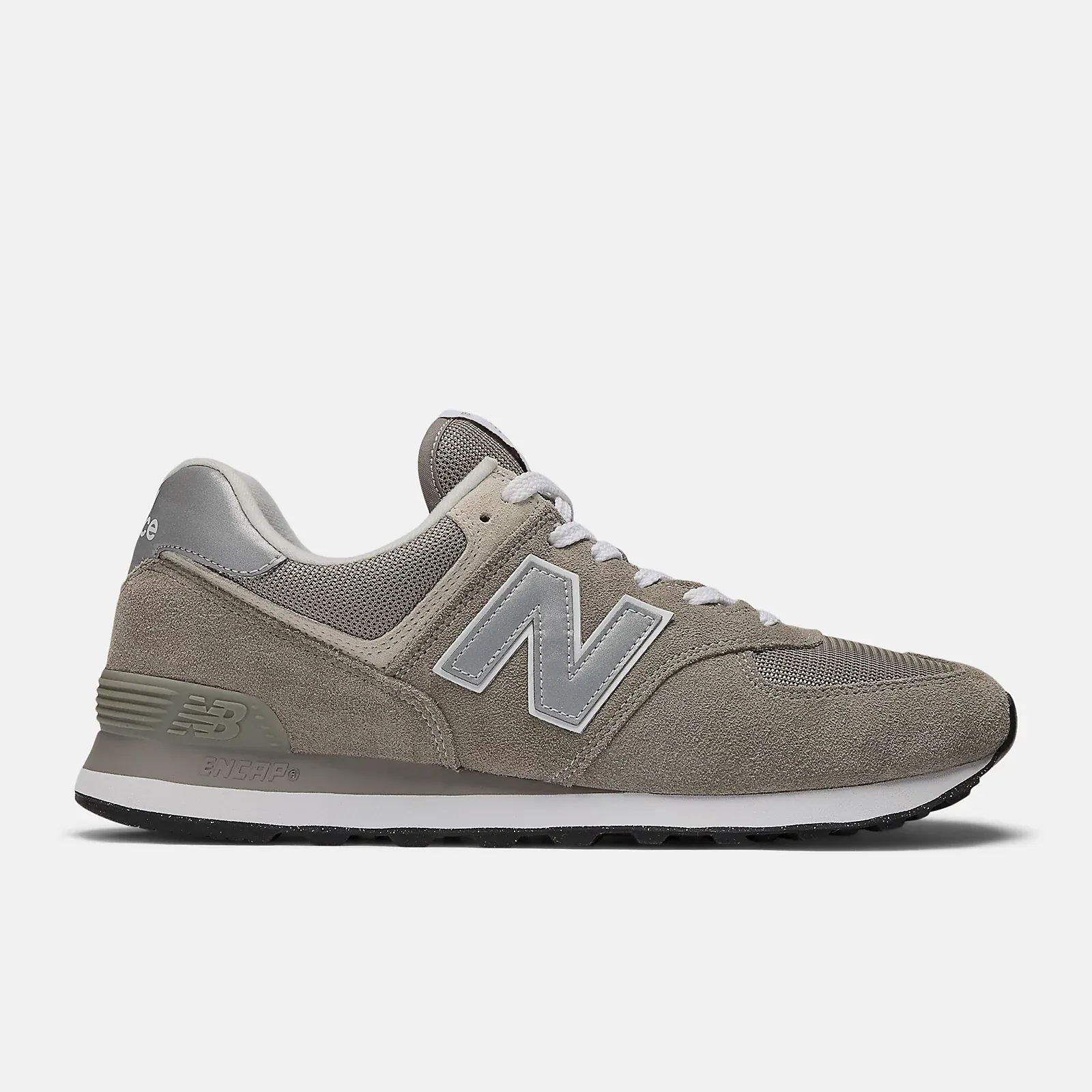 New Balance Men's 574 Classic Sneakers- Grey/White