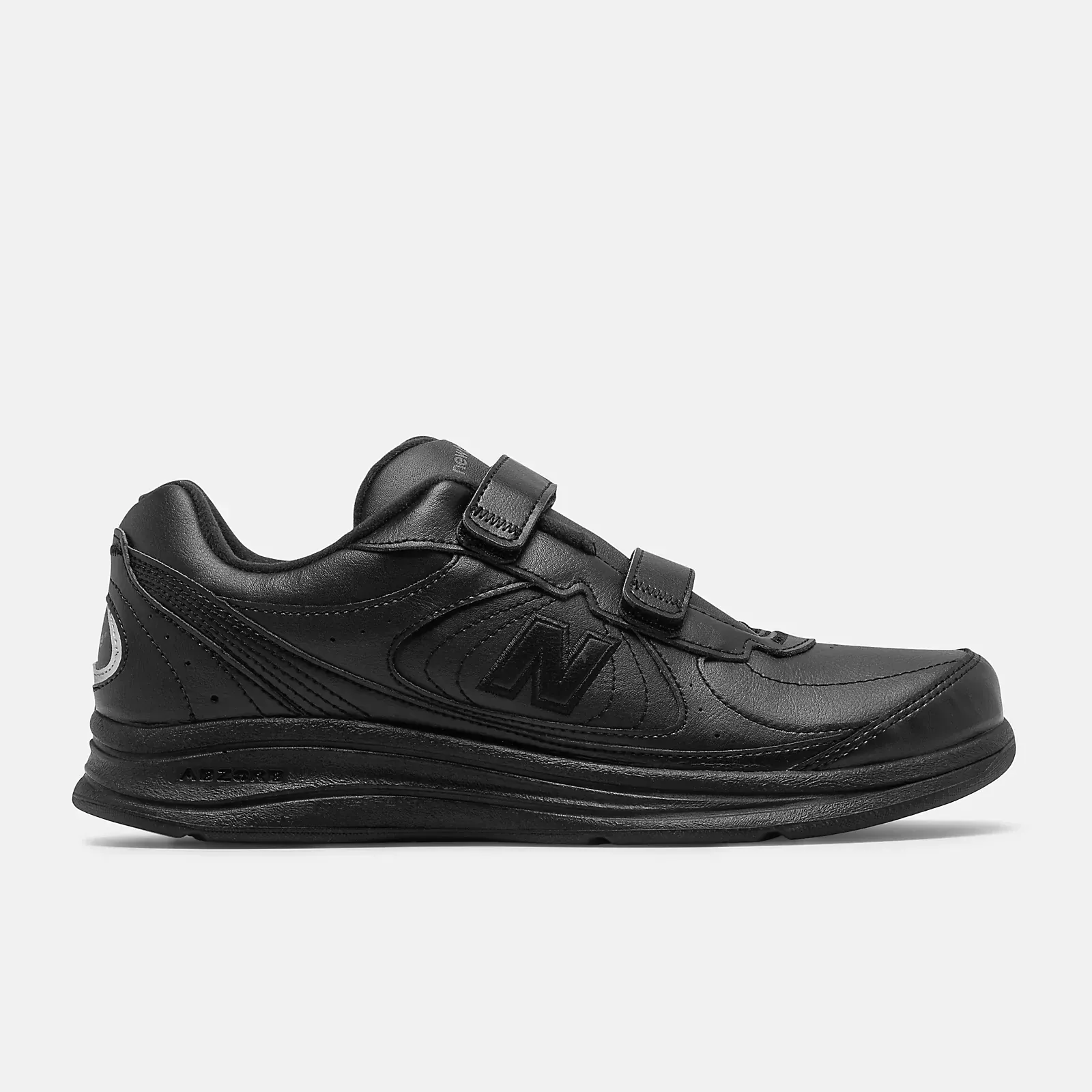 New Balance Men's 577 Velcro Walking Shoes- Black