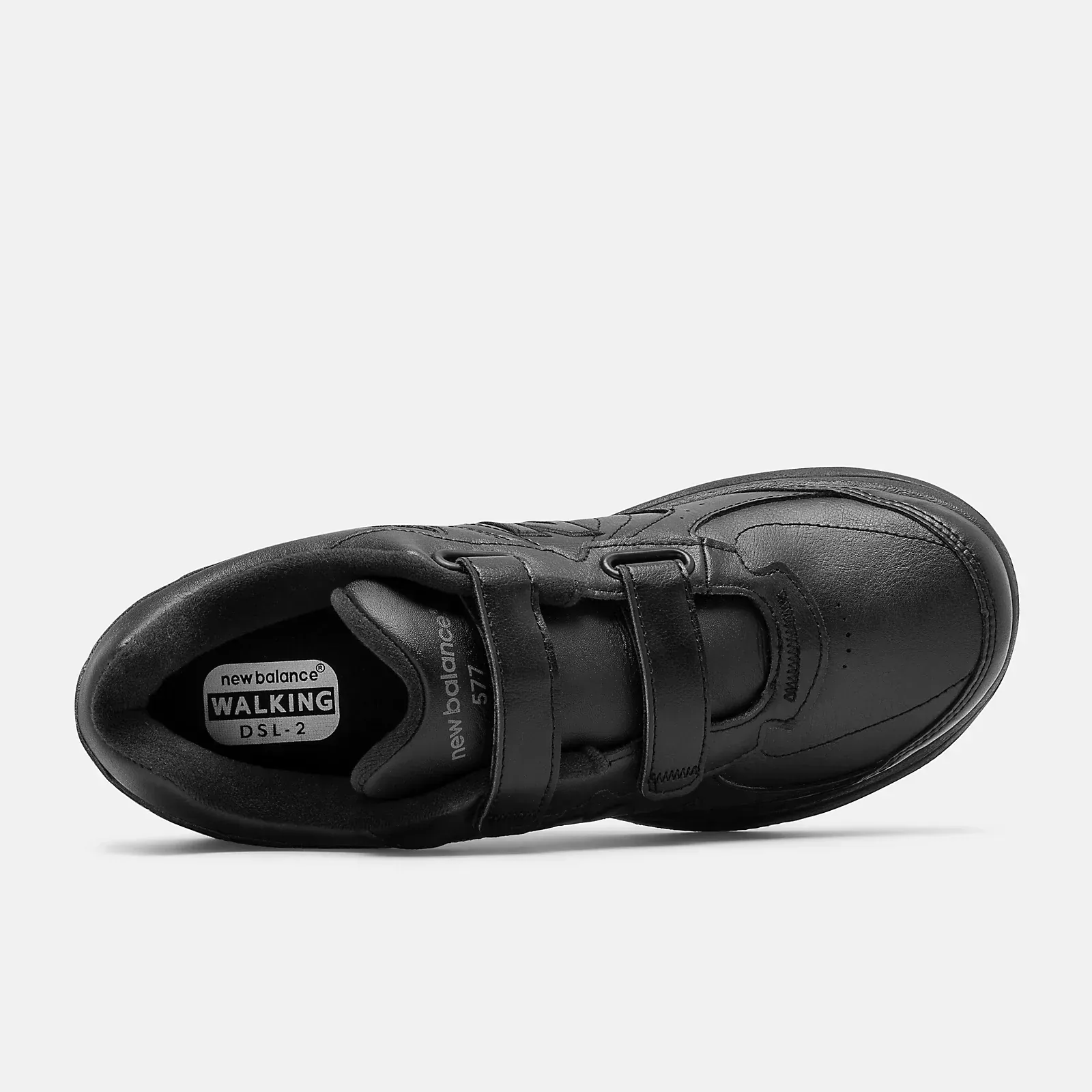 New Balance Men's 577 Velcro Walking Shoes- Black - Image 3
