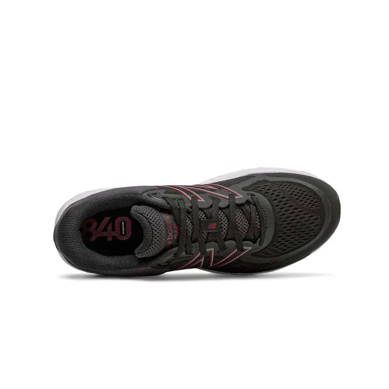 New Balance Men's 840v5 Walking Shoes- Black/ Red - Image 3