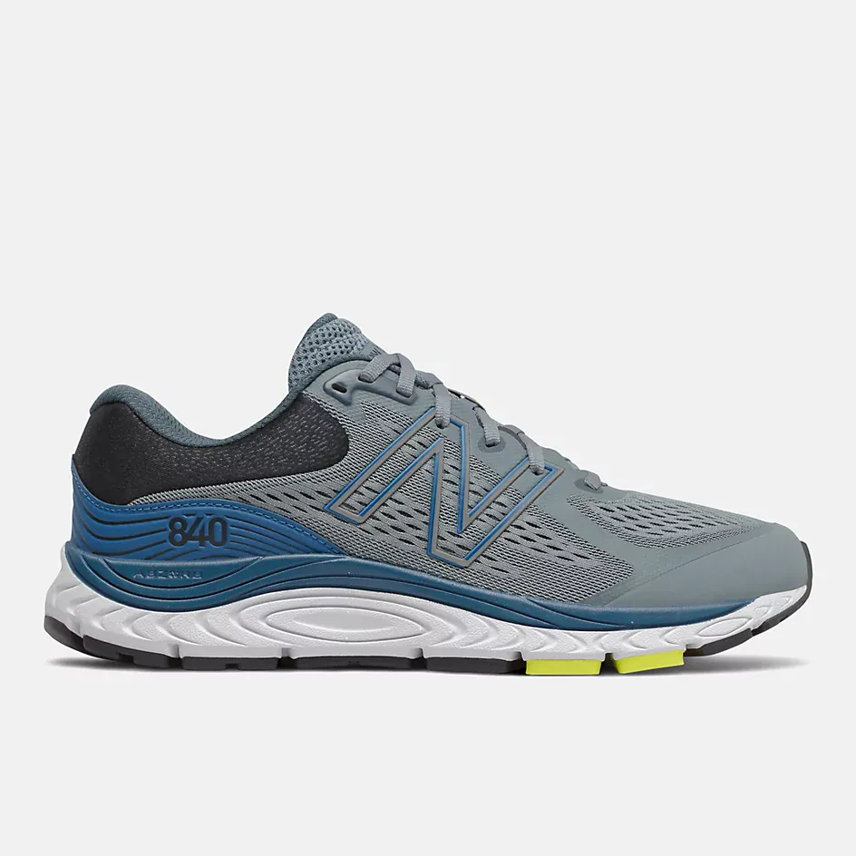 New Balance Men's 840v5 Walking Shoes- Grey/Blue