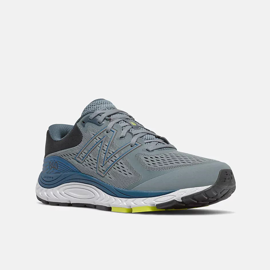 New Balance Men's 840v5 Walking Shoes- Grey/Blue - Image 2