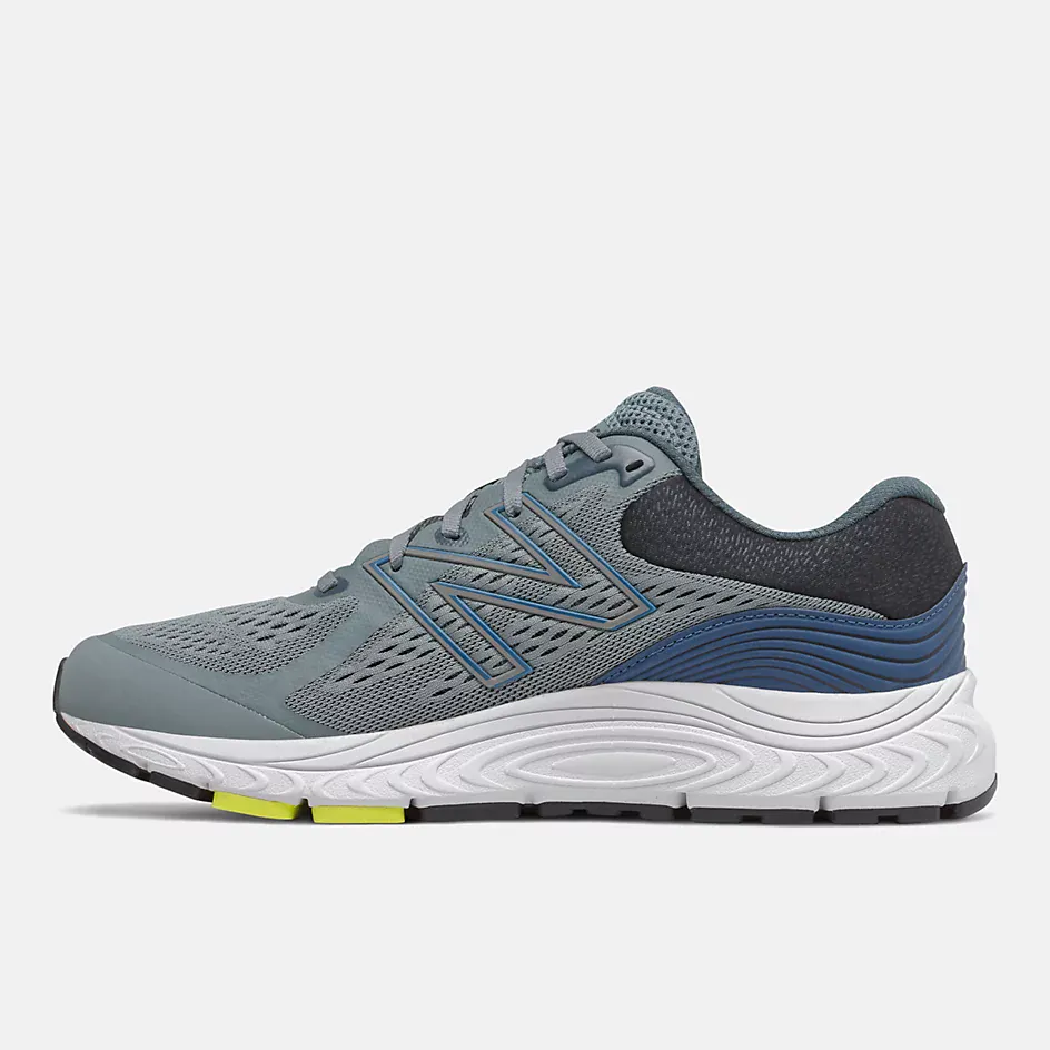 New Balance Men's 840v5 Walking Shoes- Grey/Blue - Image 3