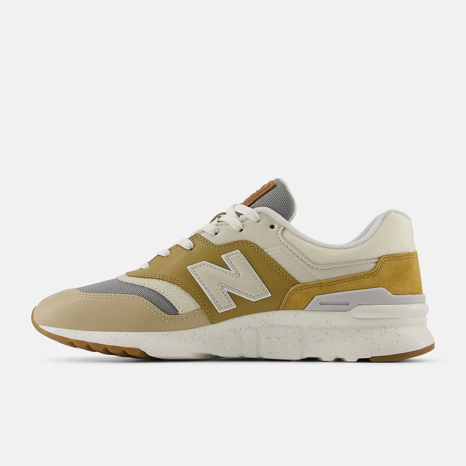 New Balance Unisex 997 Sneakers- Beige/ White - Image 3