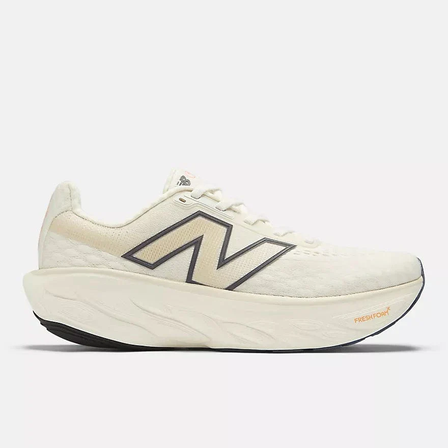 New Balance Women's 1080v14 Running Shoes- Sea Salt with Vintage Indigo and Hot Mango