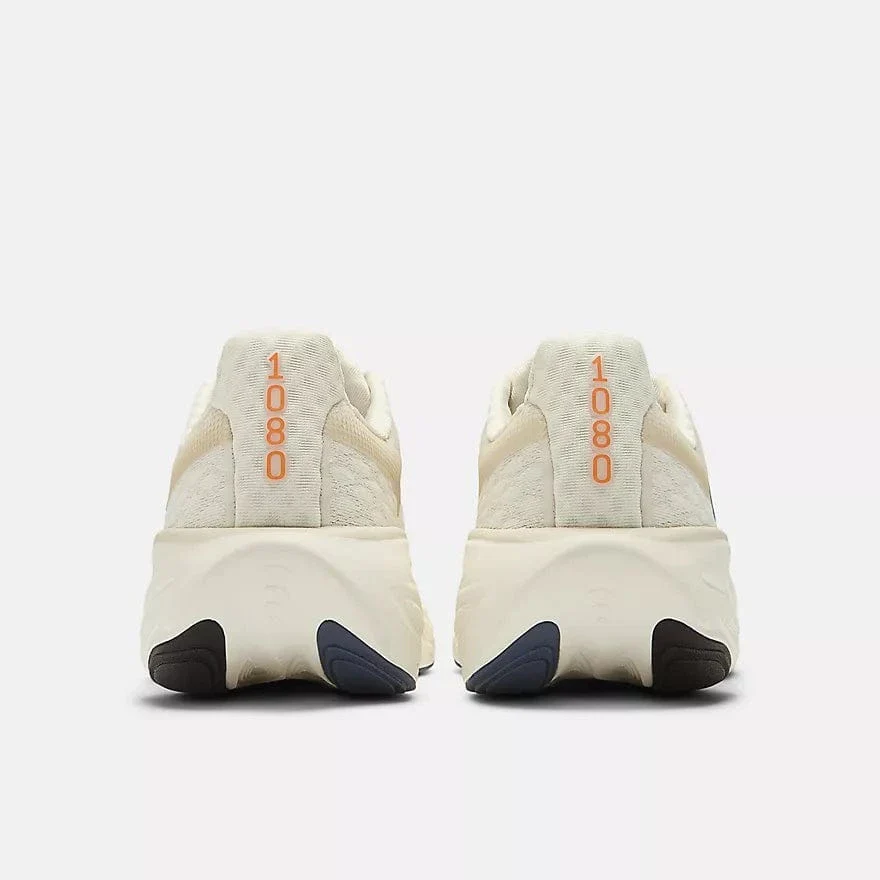 New Balance Women's 1080v14 Running Shoes- Sea Salt with Vintage Indigo and Hot Mango - Image 6