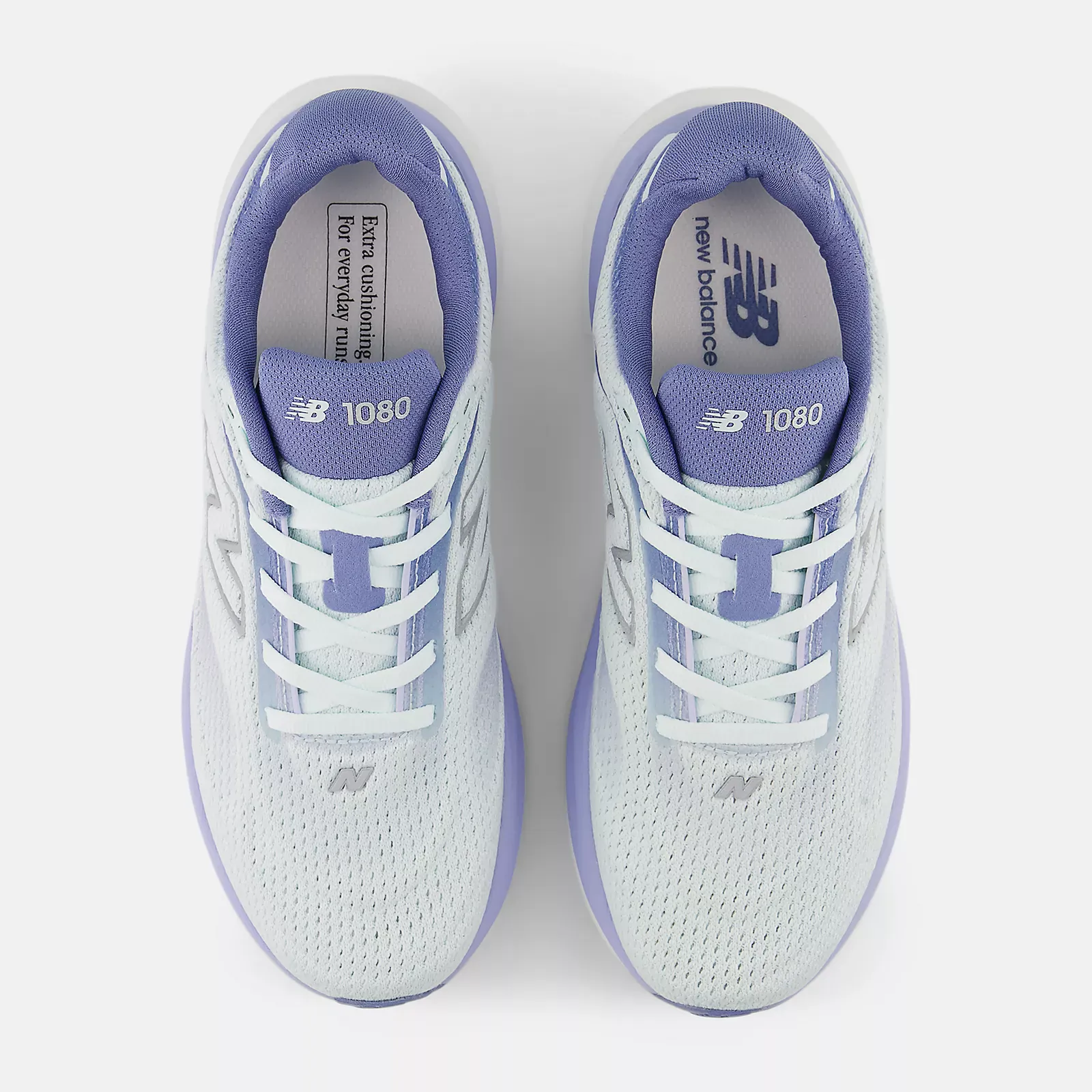 New Balance Women's 1080v15 Running Shoes- Glint Blue/ Fairweather - Image 4