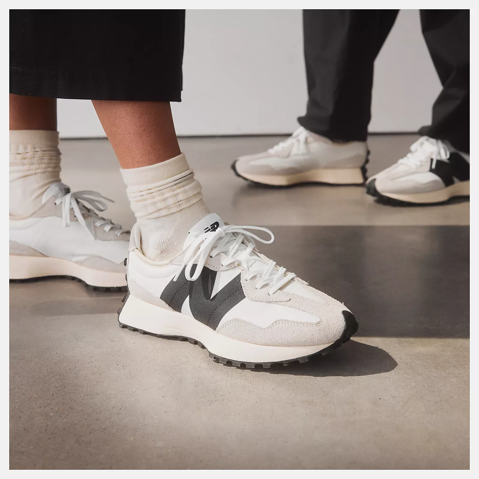New Balance Women's 327 Sneakers- Beige/Black - Image 10