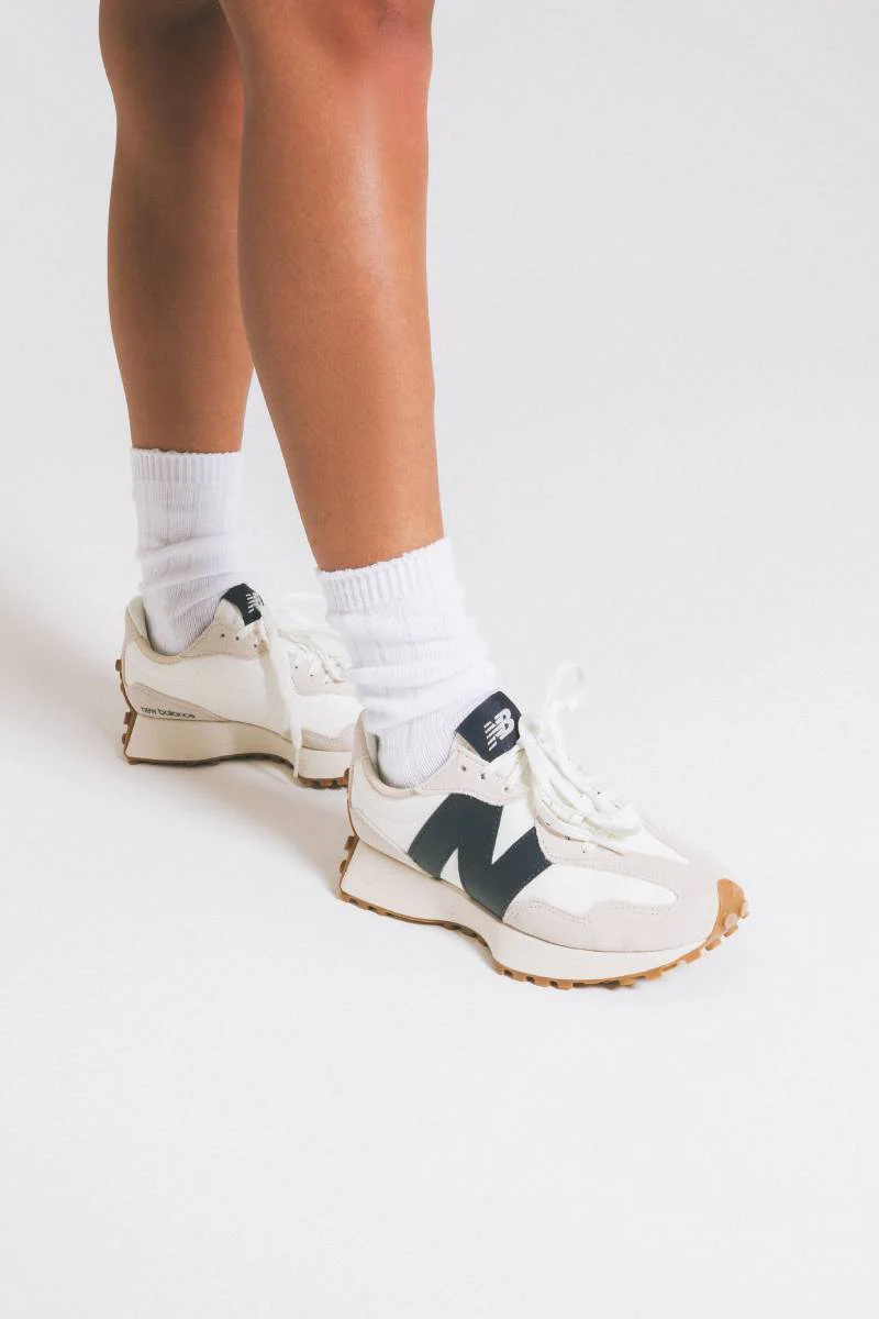 New Balance Women's 327 Sneakers- Beige/Black - Image 7