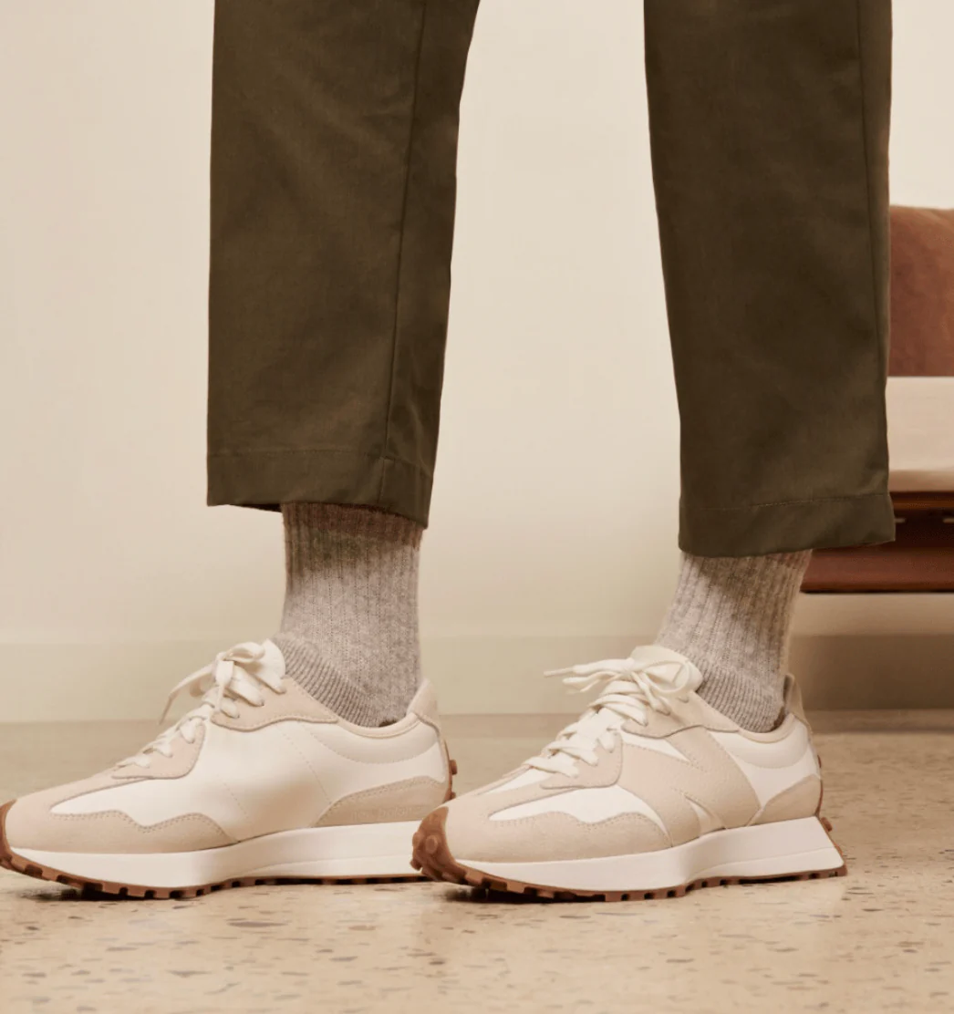 New Balance Women's 327 Sneakers- Linen/ Sea Salt - Image 8
