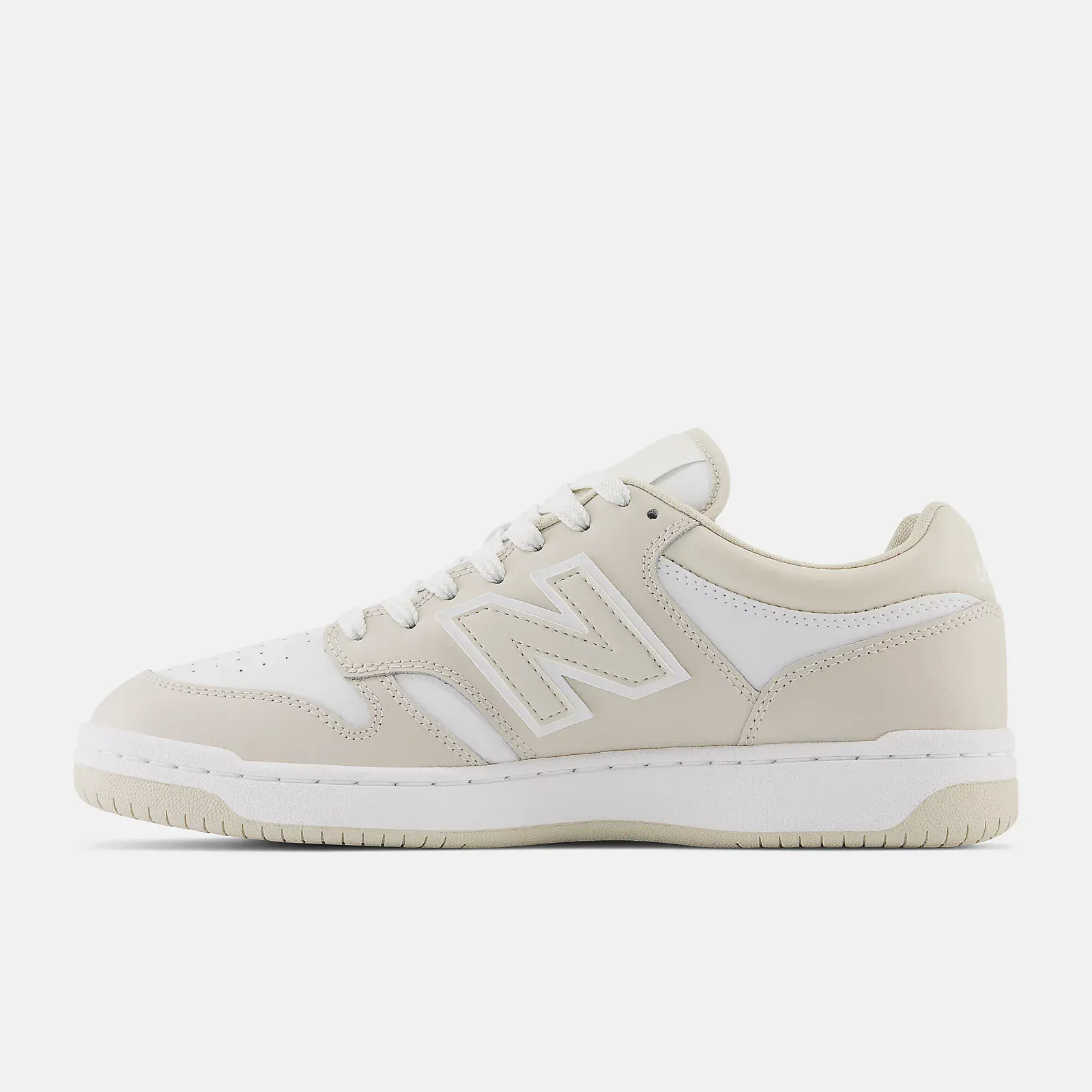 New Balance Unisex 480 Sneakers- Cream/White - Image 2