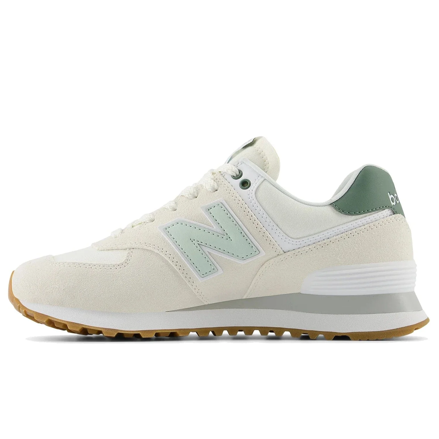 New Balance Women's 574 Classic Sneakers- Sea Salt/ New Spruce - Image 4