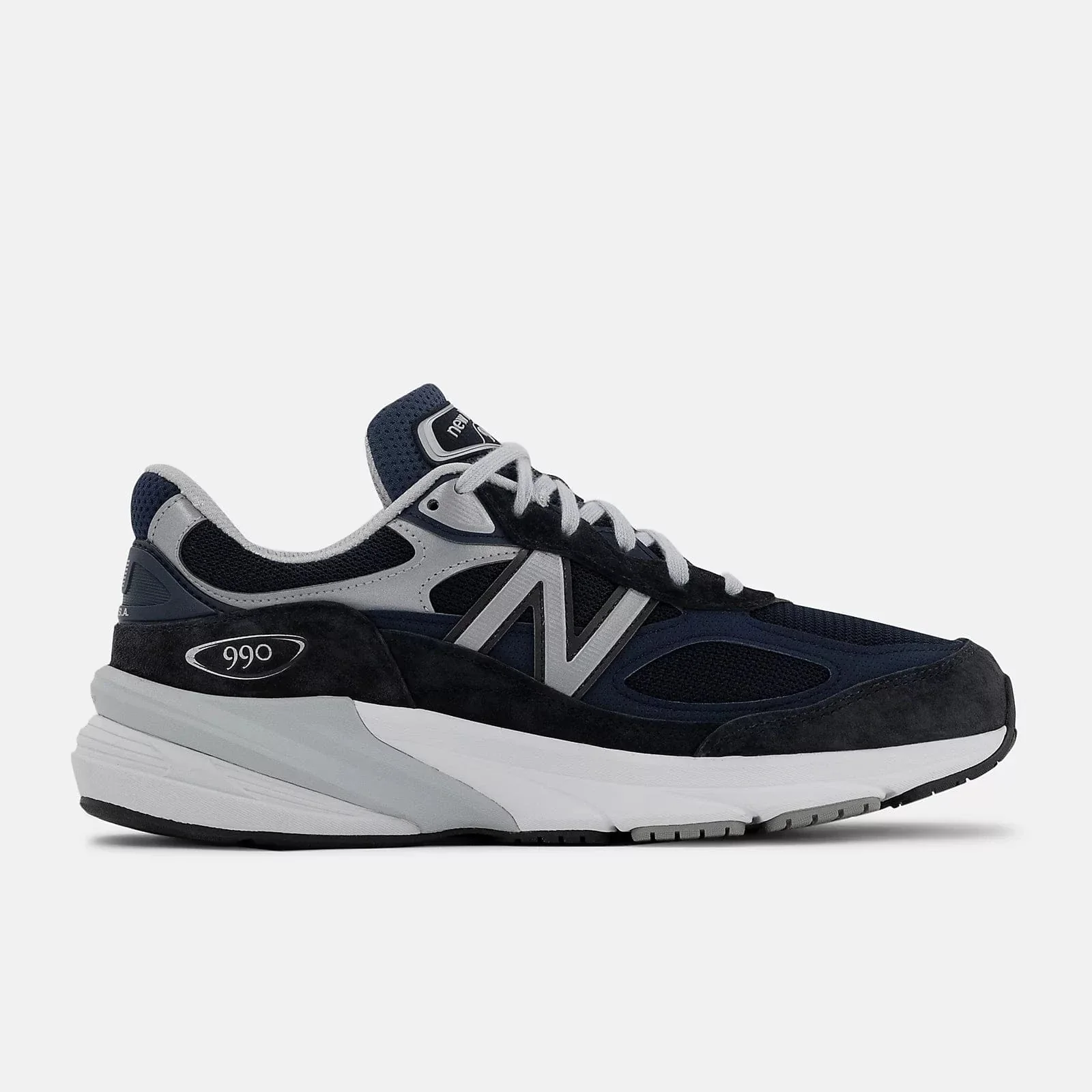 New Balance Women's 990v6 Running Shoes- Navy/White