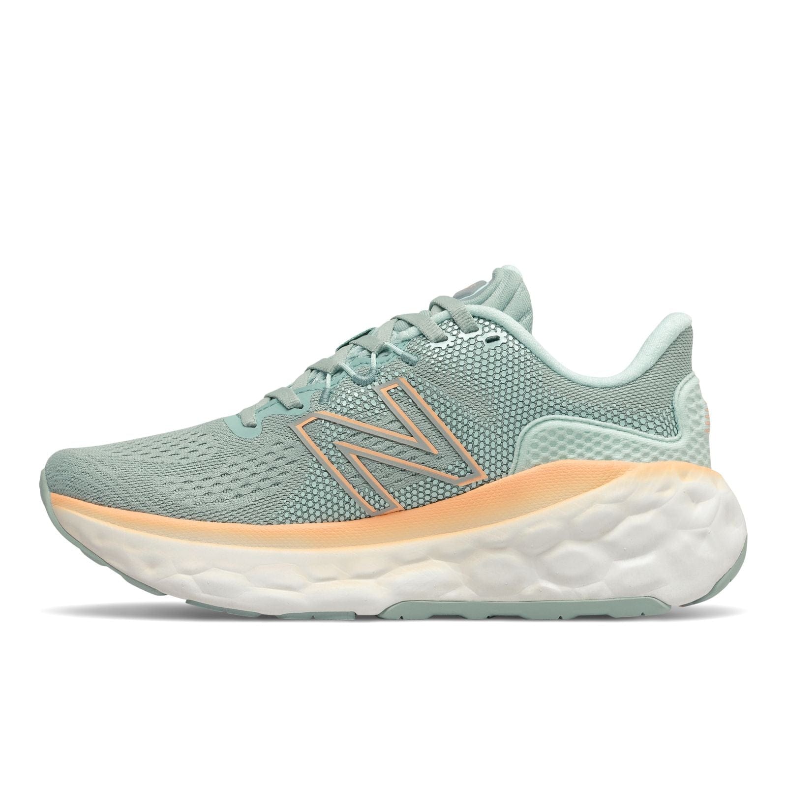 New Balance Women's More Foam v3 Running Shoes- Storm Blue/Light Mango - Image 4