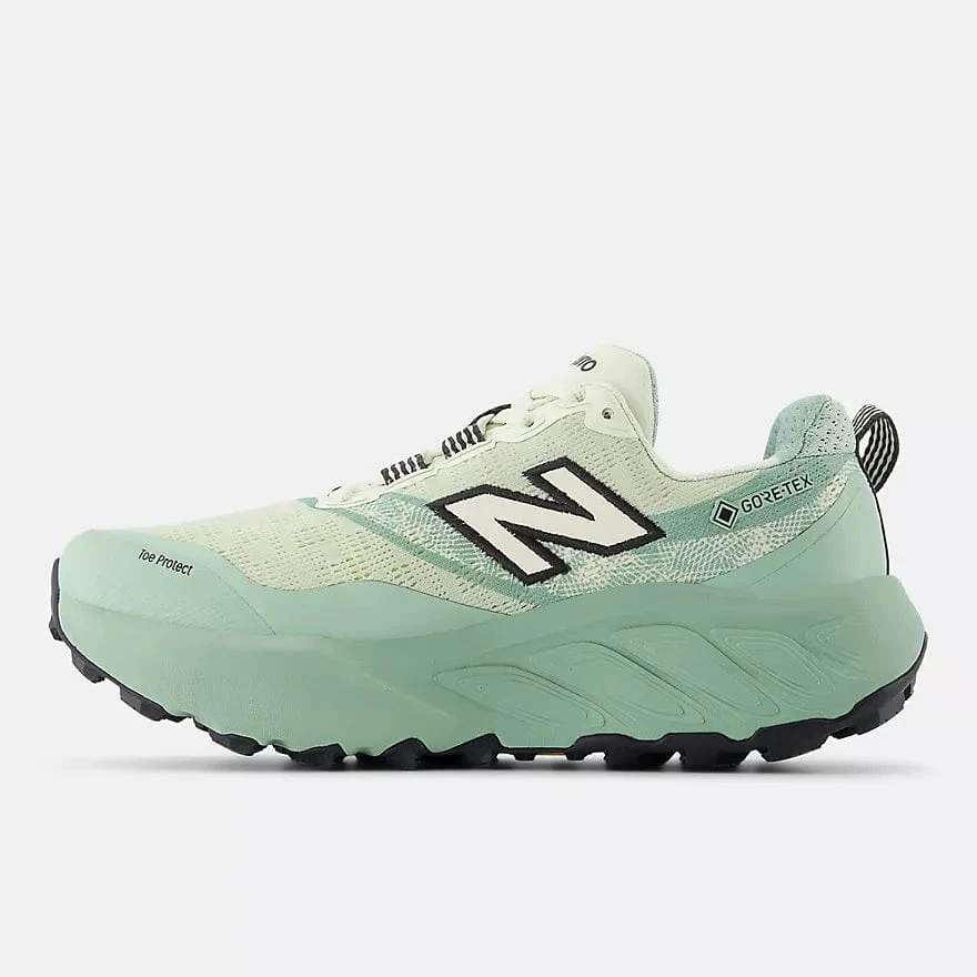 New Balance Women's Fresh Foam X Hierro v9 Gore-Tex® Hiking Shoes- Mineral with Permafrost & Mosaic Green - Image 3