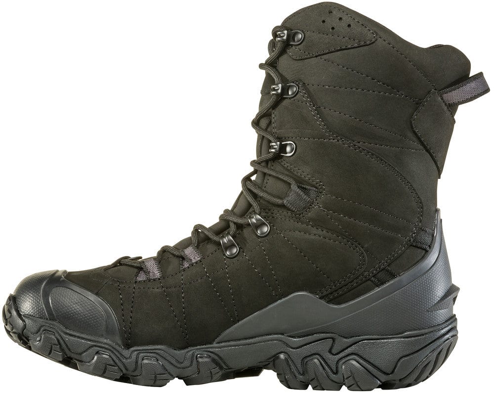 Oboz Men's Bridger 10" Insulated Waterproof Hiking Boots- Midnight Black - Image 3