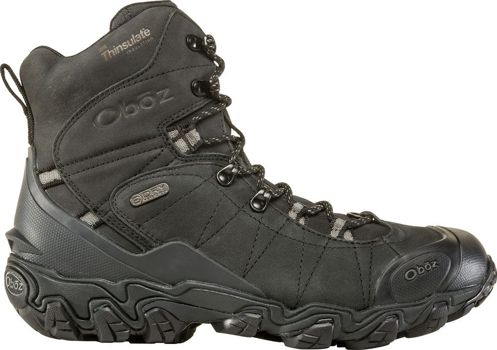 Oboz Men's Bridger 8" Insulated Waterproof Hiking Boots- Midnight Black
