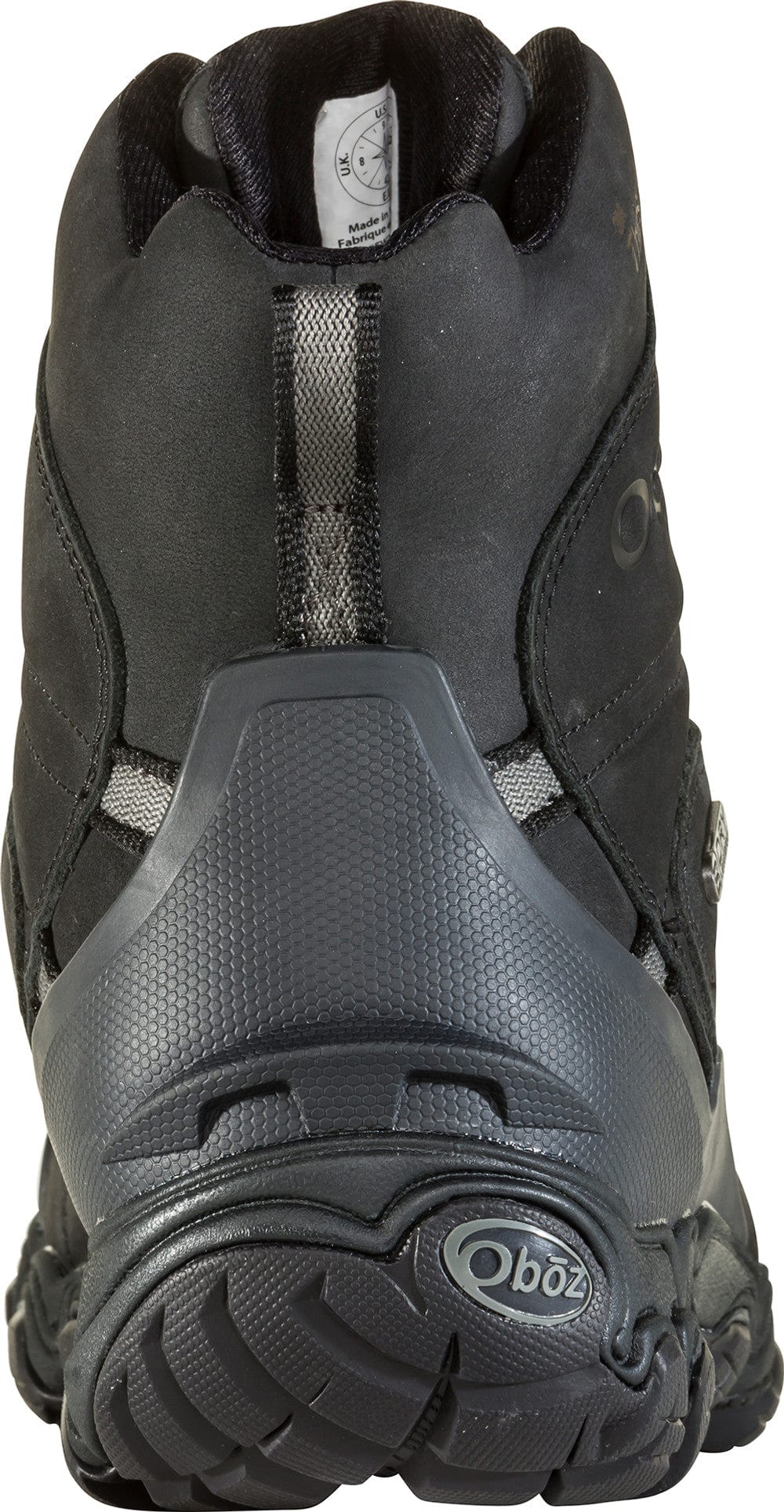 Oboz Men's Bridger 8" Insulated Waterproof Hiking Boots- Midnight Black - Image 4