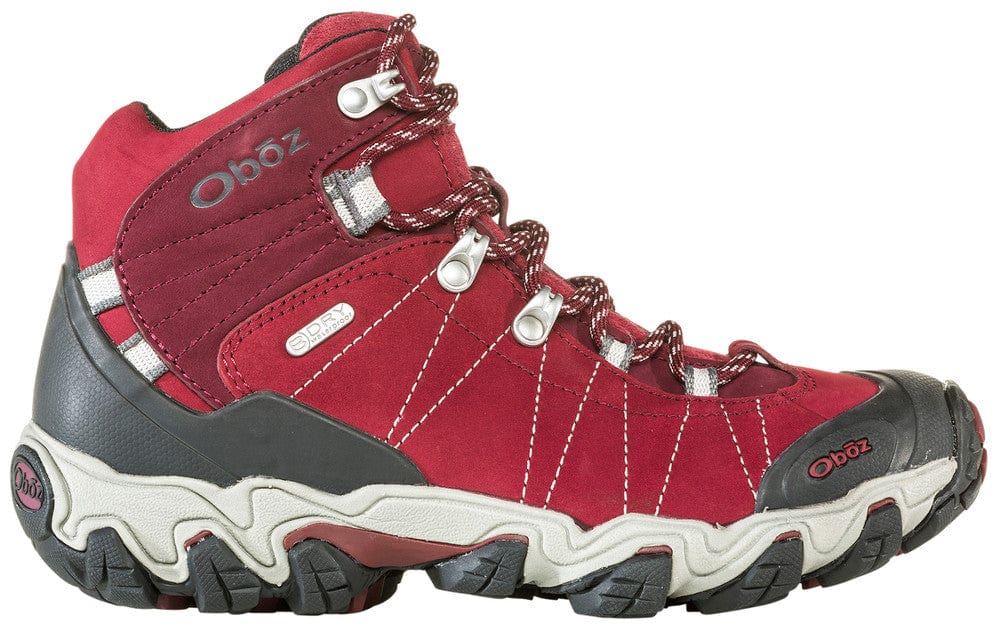 Oboz Women's Bridger Mid Waterproof Hiking Boots- Rio Red
