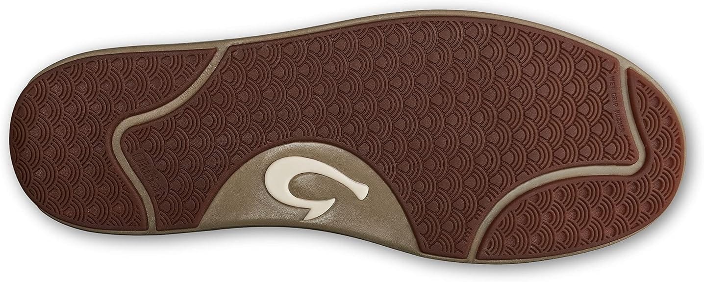 OluKai Men's Lae'ahi Lauhala Leather Slip Ons- Dark Java - Image 5