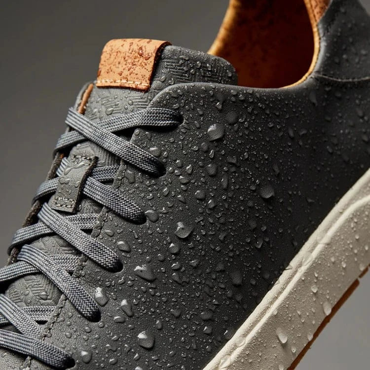 OluKai Men's Lae'ahi Li'Ili Leather Sneakers- Stone/Stone - Image 4