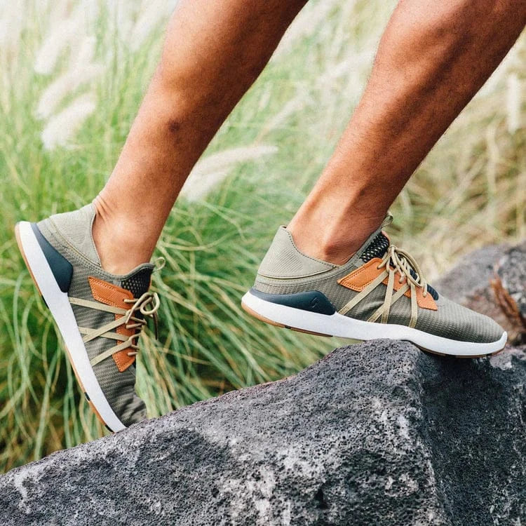 OluKai Men's Mio Li Sneakers- Hunter/ Lava Rock - Image 3
