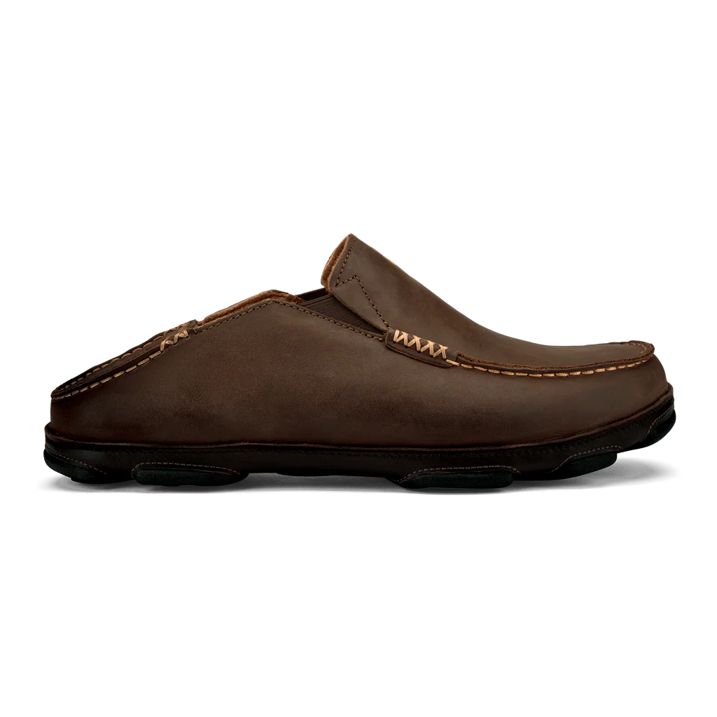 OluKai Men's Moloa Slip Ons- Dark Wood/Dark Java - Image 3