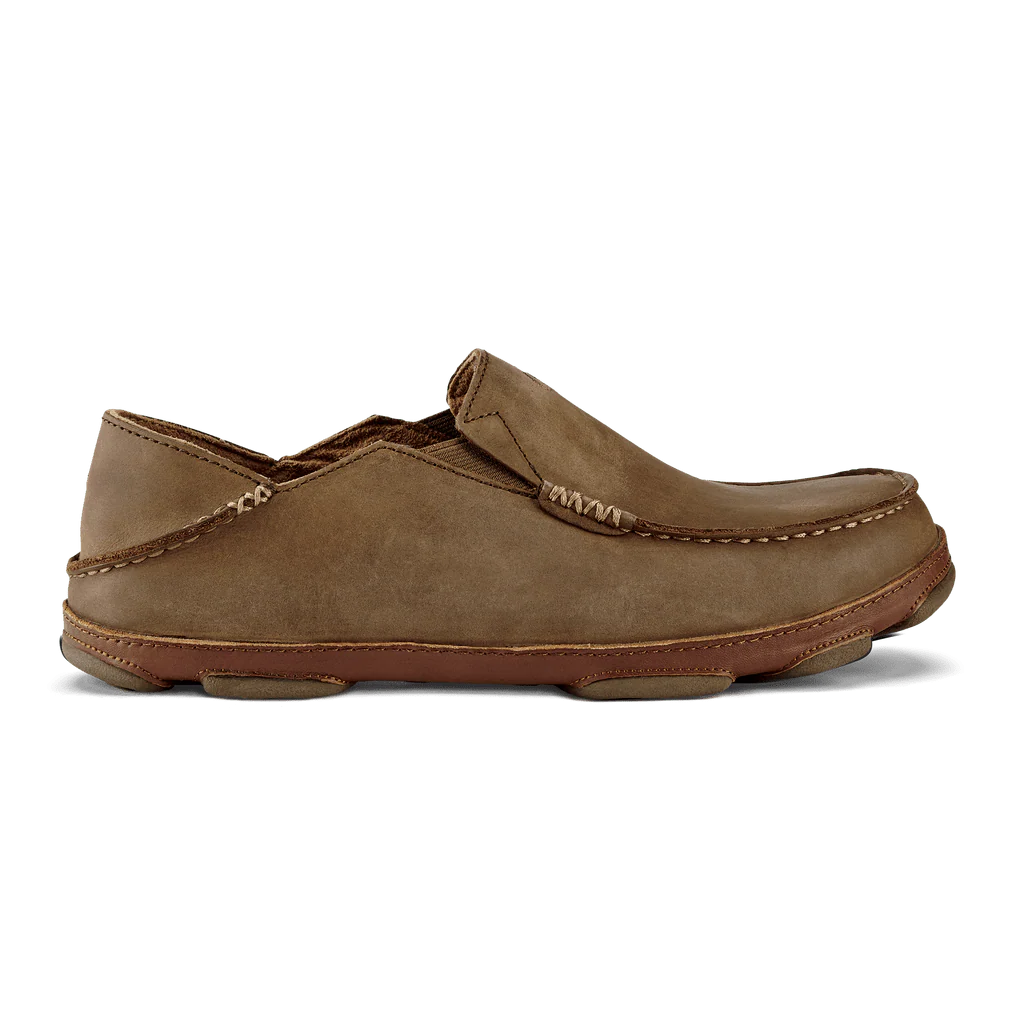 OluKai Men's Moloa Slip Ons- Ray/Toffee