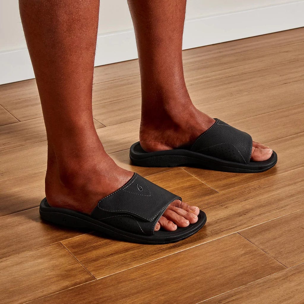 OluKai Men's Nalu Slides- Black - Image 2