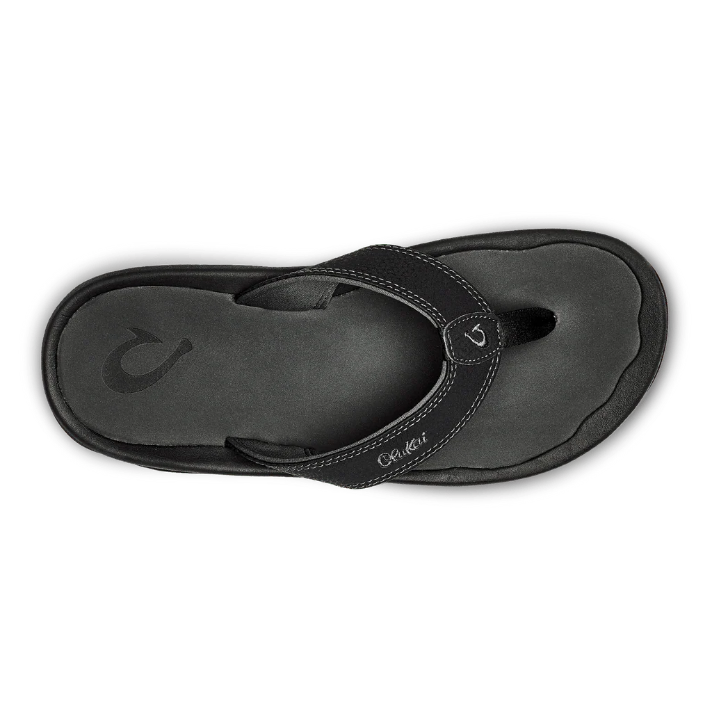 OluKai Men's Ohana Sandals- Black/Dark Shadow - Image 2
