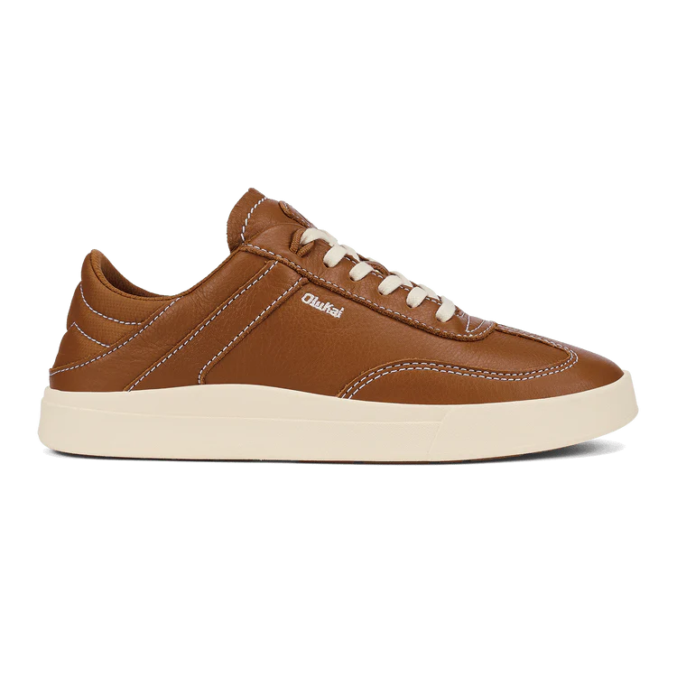 Olukai Women's Ha'upu Leather Sneakers- Fox