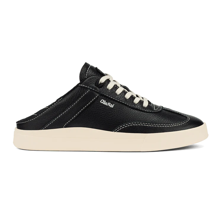 Olukai Women's Ha'upu Leather Sneakers- Onyx - Image 2