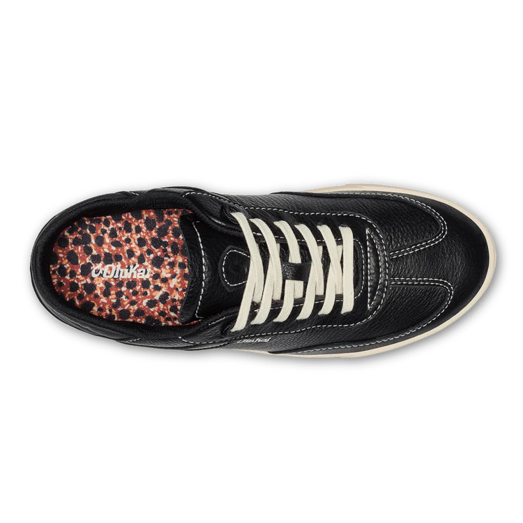Olukai Women's Ha'upu Leather Sneakers- Onyx - Image 3