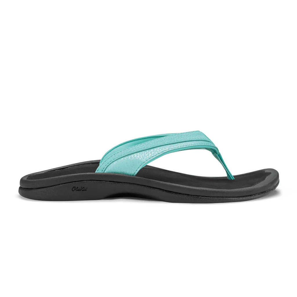 OluKai Women's Ohana Sandals- Sea Glass/Black
