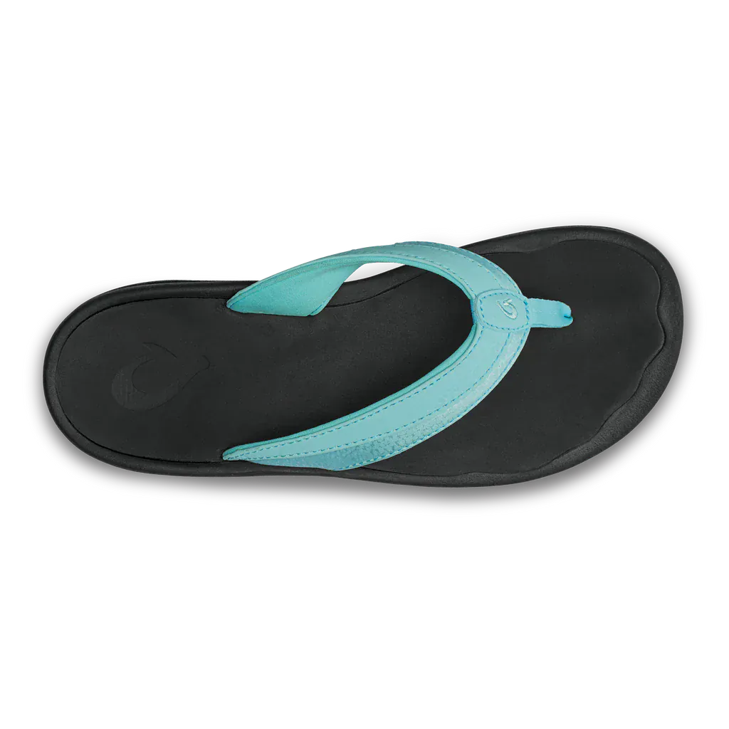 OluKai Women's Ohana Sandals- Sea Glass/Black - Image 2