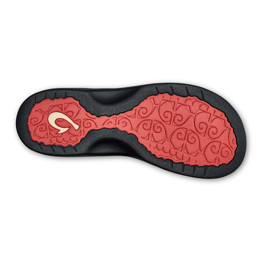 OluKai Women's Ohana Sandals- Hot Coral/Black - Image 4