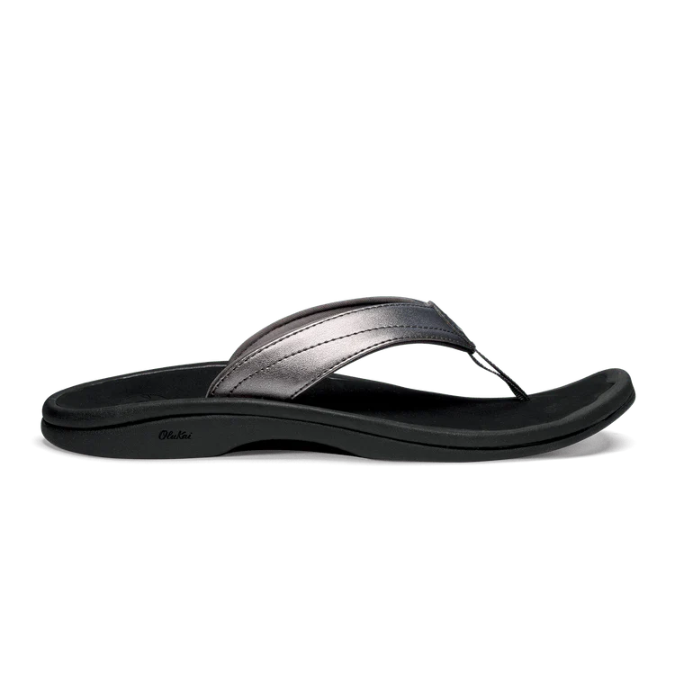 OluKai Women's Ohana Sandals- Pewter/Black