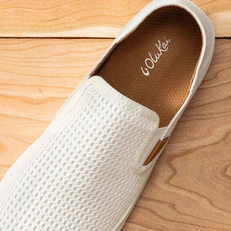 OluKai Women's Pehuea Slip Ons- Bright White - Image 5