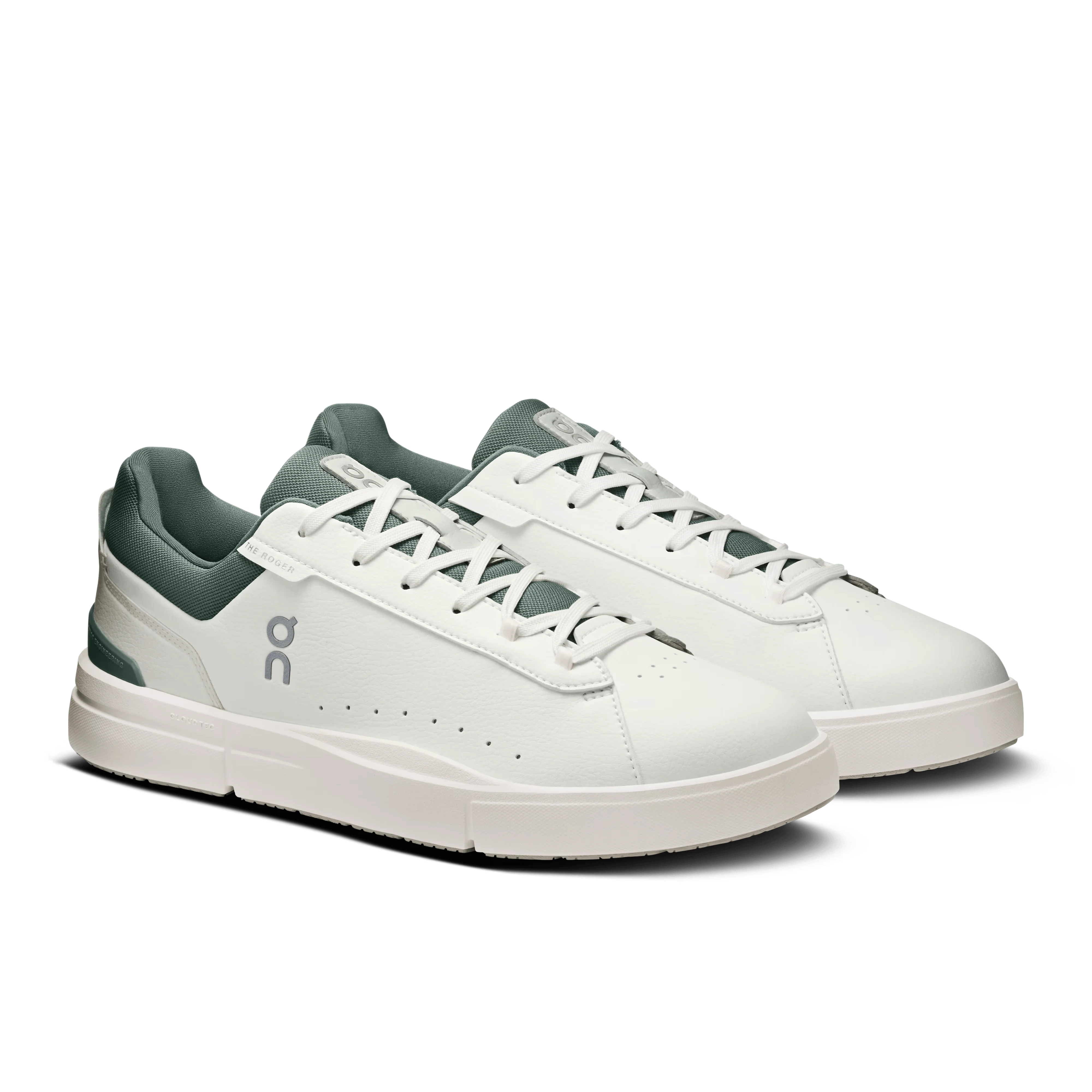 On Cloud Men’s The ROGER Advantage Tennis Shoes- White/ Olive - Image 5