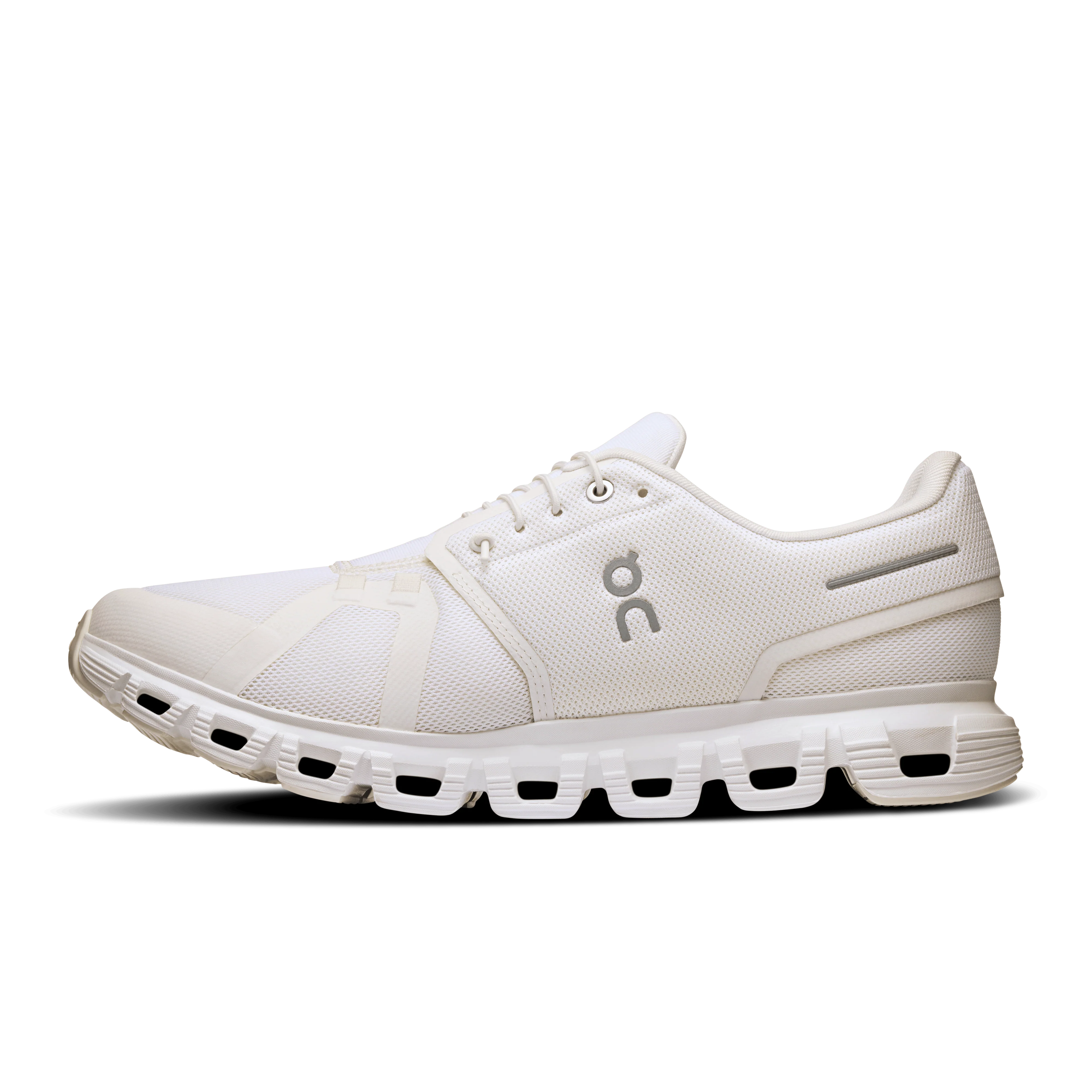 On Cloud Men's Cloud 6 Running Shoes- White/ White - Image 5
